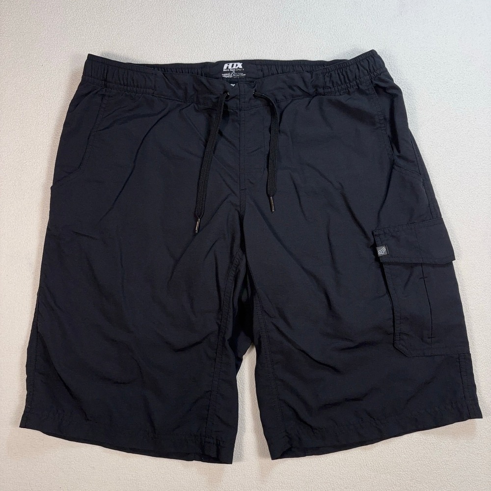 Fox Racing 11" Padded Base‎ Shorts Men's 36 Black Liner Cargo Pocket MBX Bike